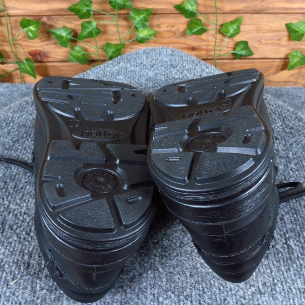 Hotter Burton‎ Men Oxford Shoes Size 8 Casual Walking Work Comfort Black Leather